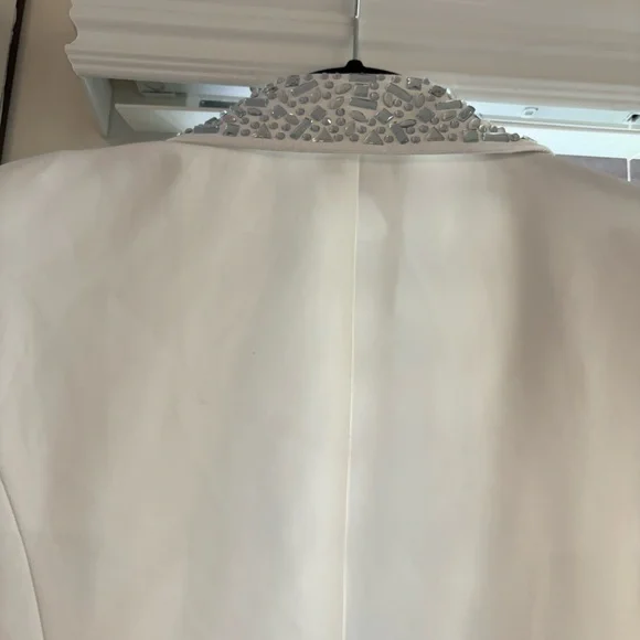 Fashion Nova White Pantsuit w/ Silver (crushed mirror look) XL - Picture 14 of 14